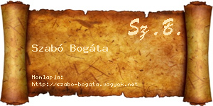 Szabó Bogáta névjegykártya