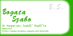 bogata szabo business card